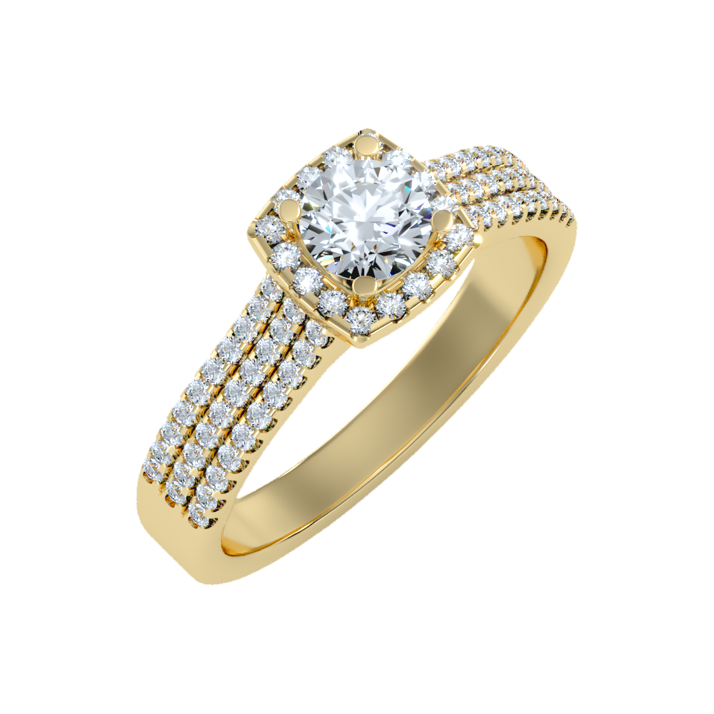 Incandescent Halo Solitaire Ring-Color_Yellow-Gold