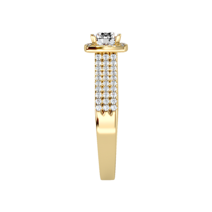 Incandescent Halo Solitaire Ring