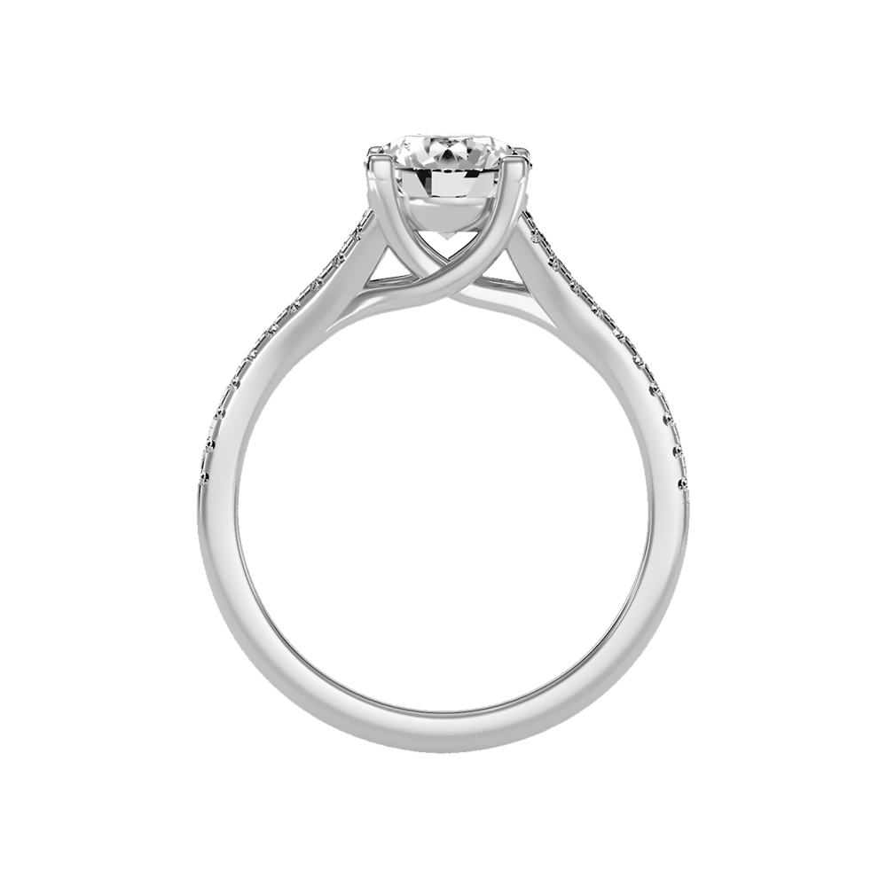 Luminous Halo Solitaire Ring