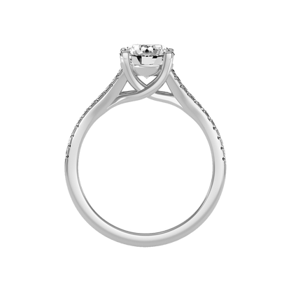 Luminous Halo Solitaire Ring