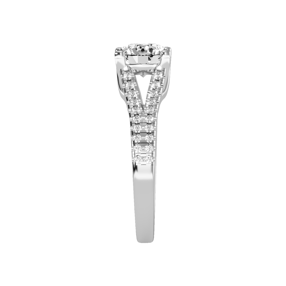 Luminous Halo Solitaire Ring