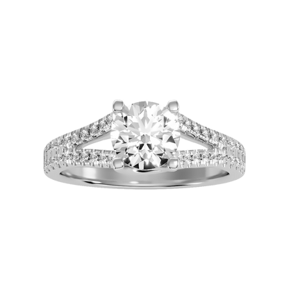 Luminous Halo Solitaire Ring