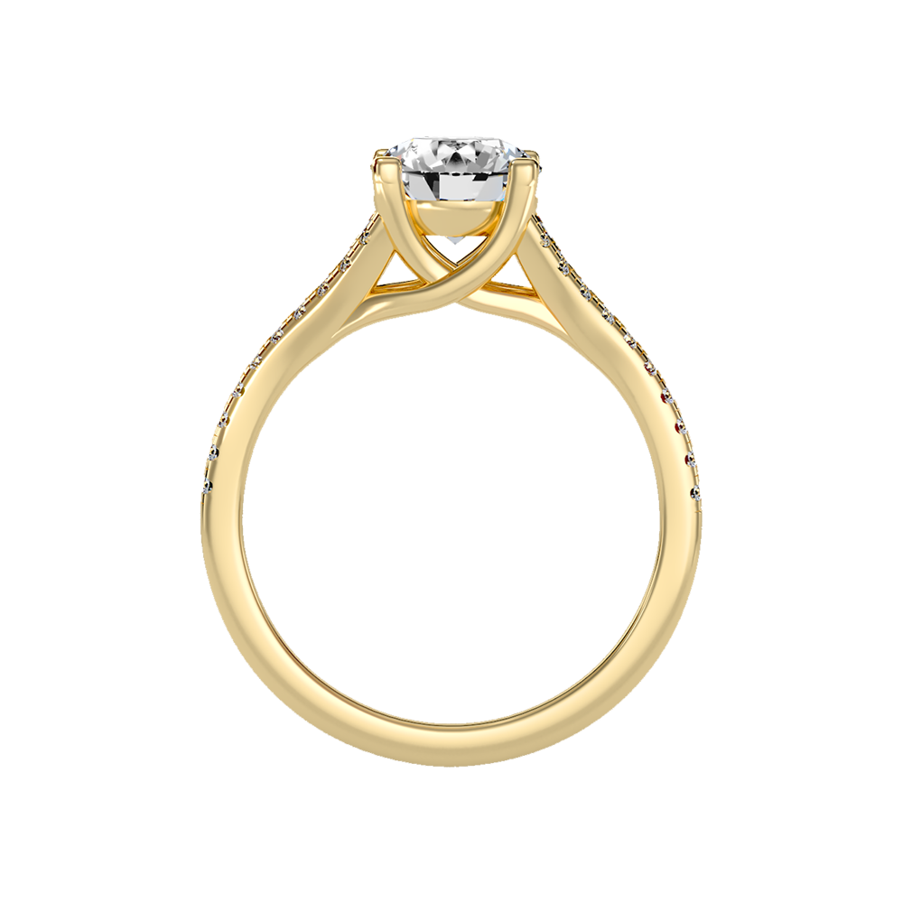 Luminous Halo Solitaire Ring