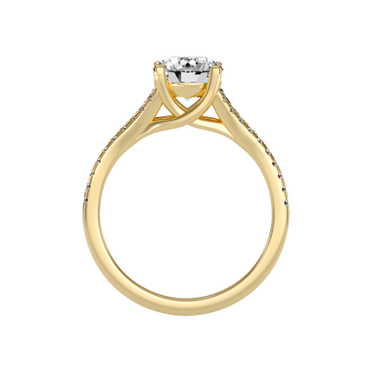 Luminous Halo Solitaire Ring