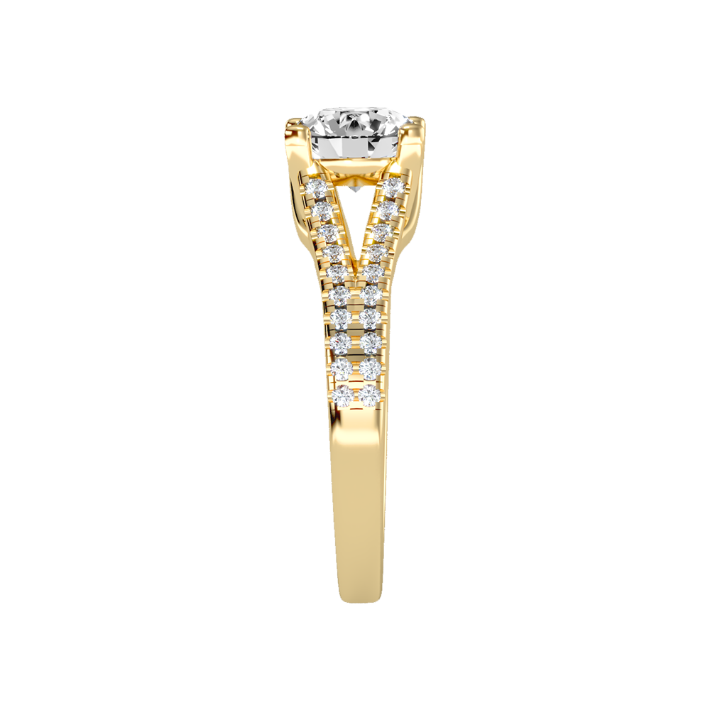 Luminous Halo Solitaire Ring