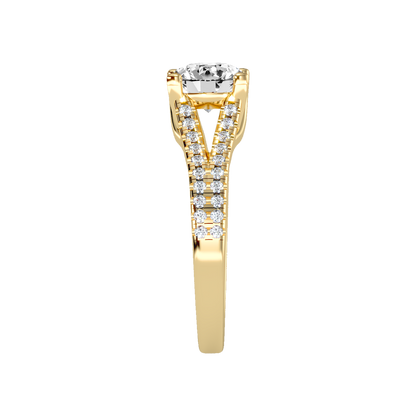 Luminous Halo Solitaire Ring