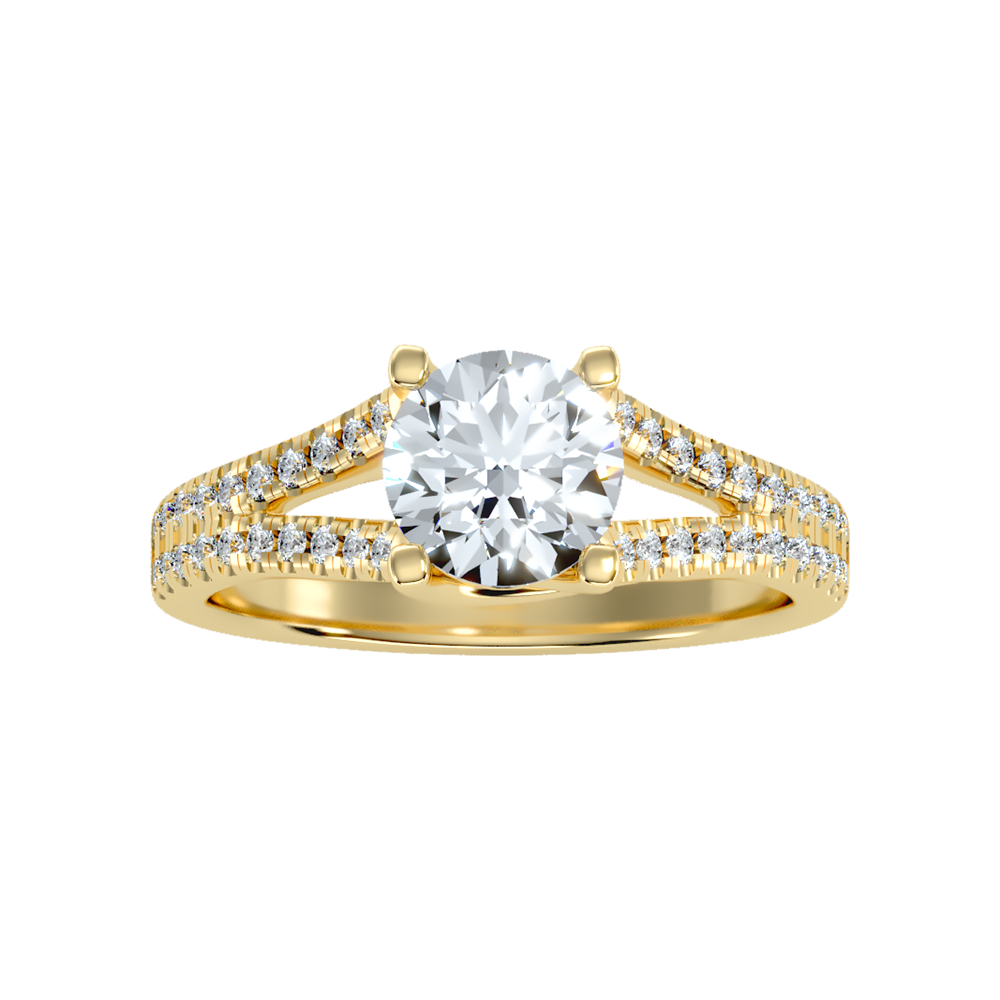 Luminous Halo Solitaire Ring