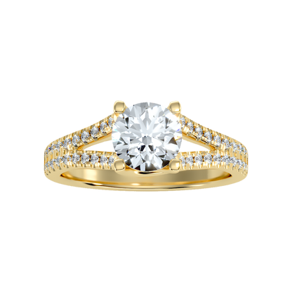 Luminous Halo Solitaire Ring