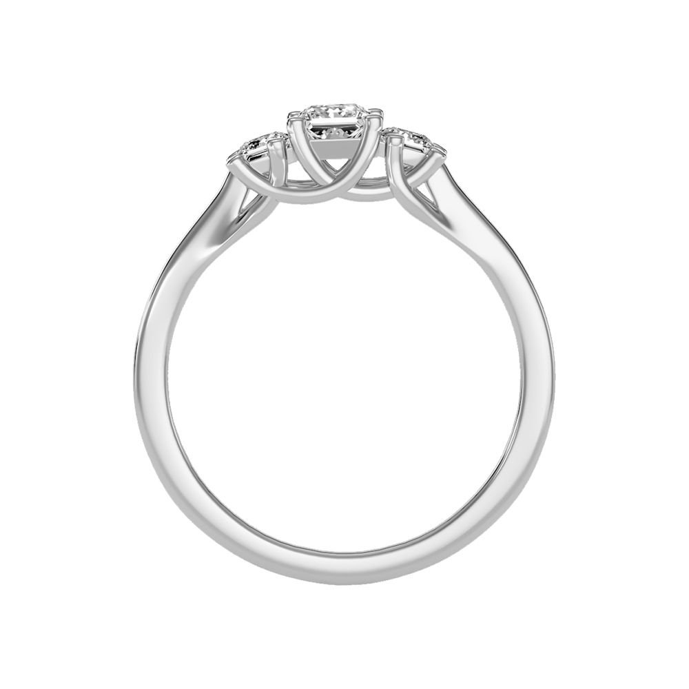 Argent Tri Stone Ring