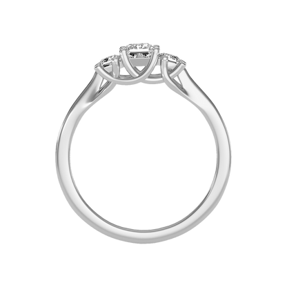 Argent Tri Stone Ring