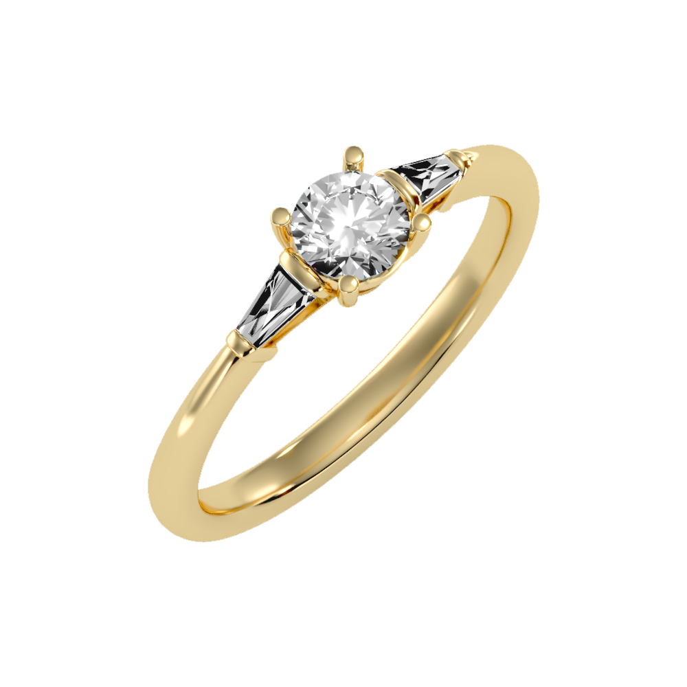 Dazzling Solitaire Ring-Color_Yellow-Gold