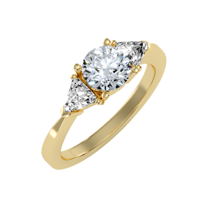 Sparking Tri Stone Ring