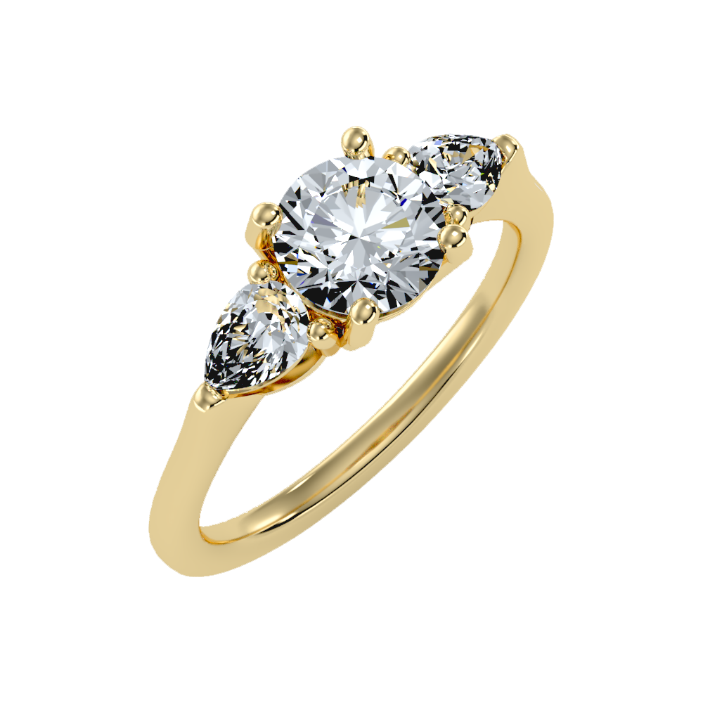 Celestial Halo Solitaire Ring-Color_Yellow-Gold