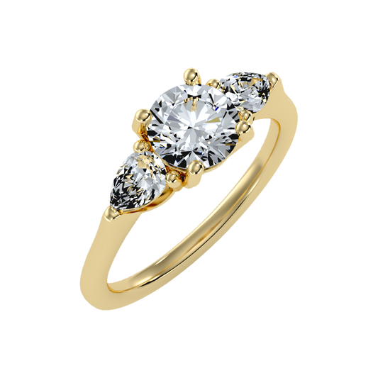 Celestial Halo Solitaire Ring-Color_Yellow-Gold