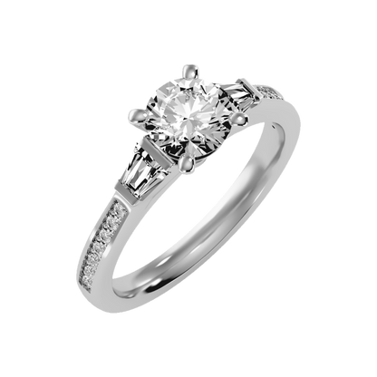 Prime Halo Solitaire Ring-Color_White-Gold