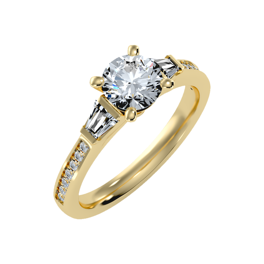 Prime Halo Solitaire Ring-Color_Yellow-Gold