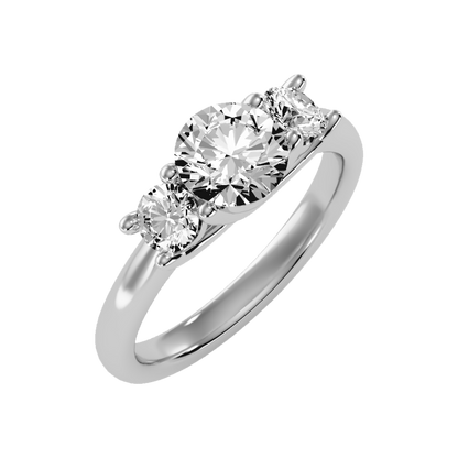 Chief Halo Solitaire Ring-Color_White-Gold