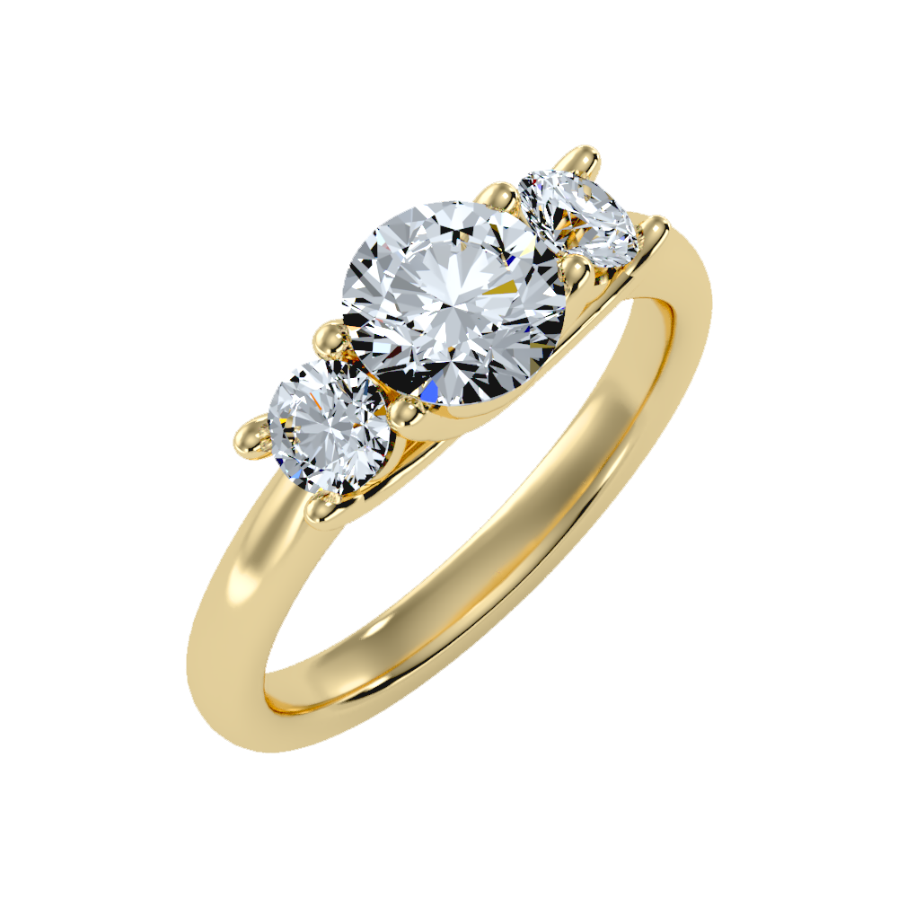 Chief Halo Solitaire Ring-Color_Yellow-Gold