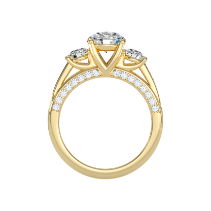 Unmatched Halo Solitaire Ring