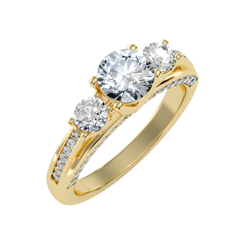 Unmatched Halo Solitaire Ring-Color_Yellow-Gold