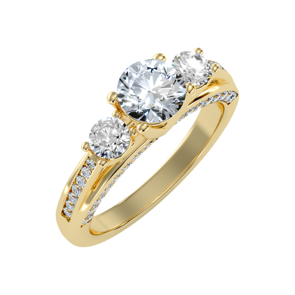 Unmatched Halo Solitaire Ring-Color_Yellow-Gold