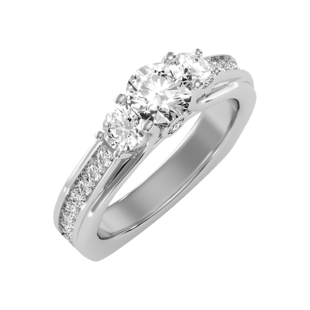 Premier Halo Solitaire Ring-Color_White-Gold