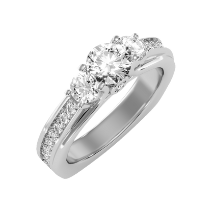 Premier Halo Solitaire Ring-Color_White-Gold