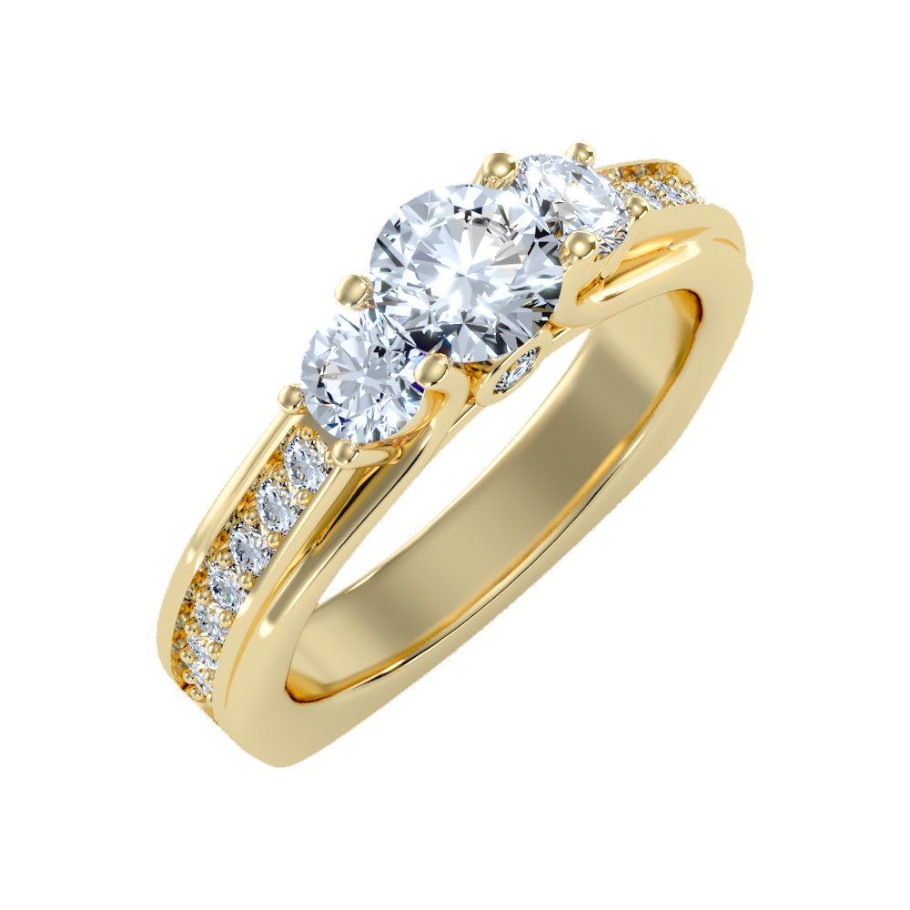 Premier Halo Solitaire Ring-Color_Yellow-Gold