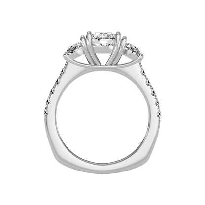 Stylish Halo Solitaire Ring