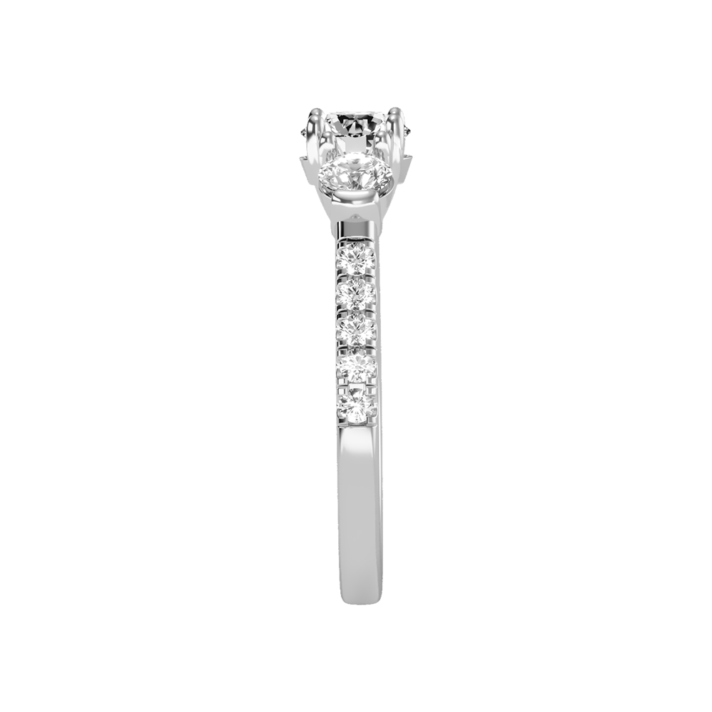 Stylish Halo Solitaire Ring