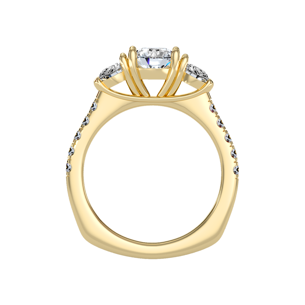 Stylish Halo Solitaire Ring