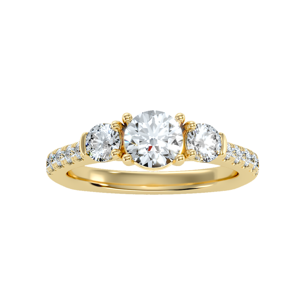 Stylish Halo Solitaire Ring