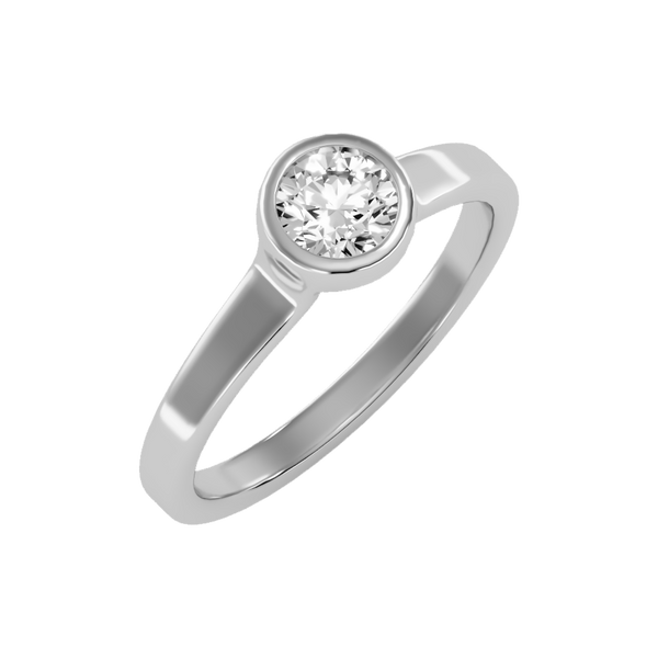 Beamy Solitaire Ring-Color_White-Gold