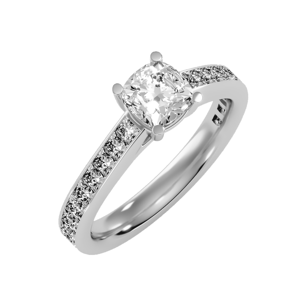 Blazing Solitaire Ring-Color_White-Gold