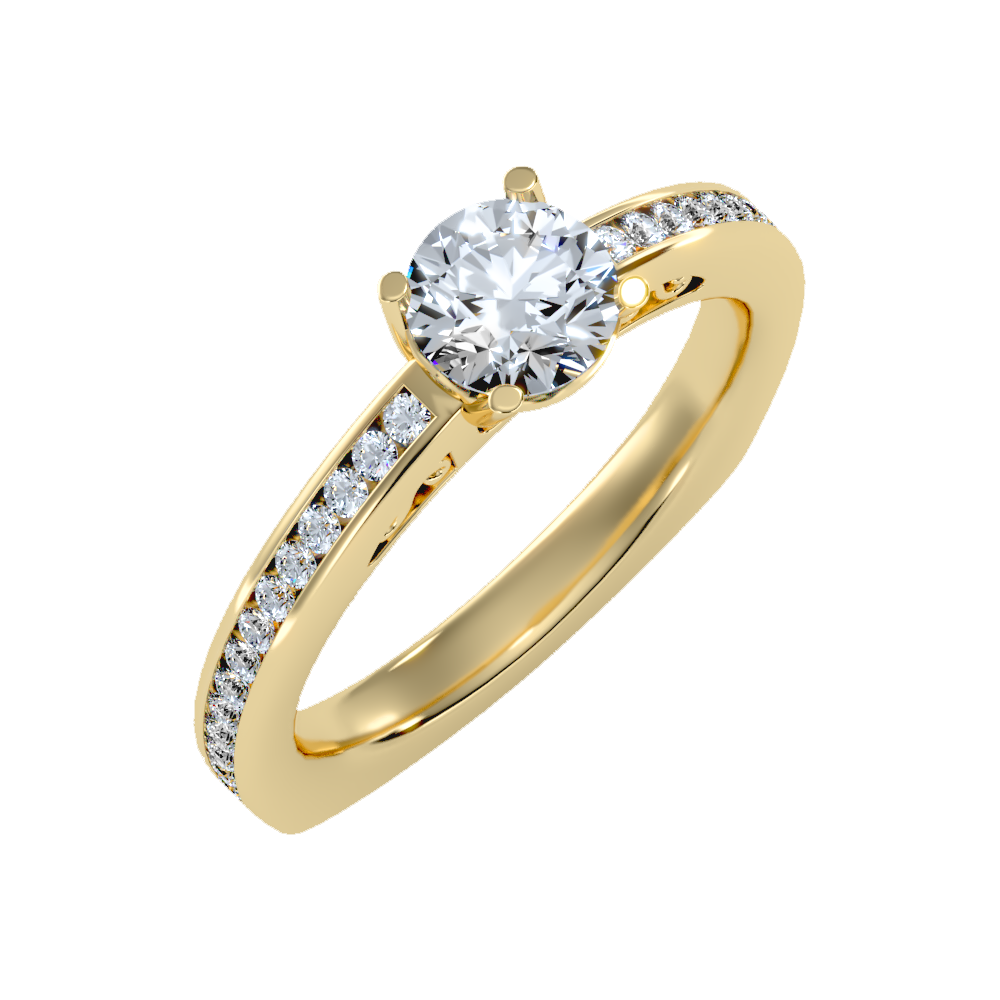 Brilliant Solitaire Ring-Color_Yellow-Gold