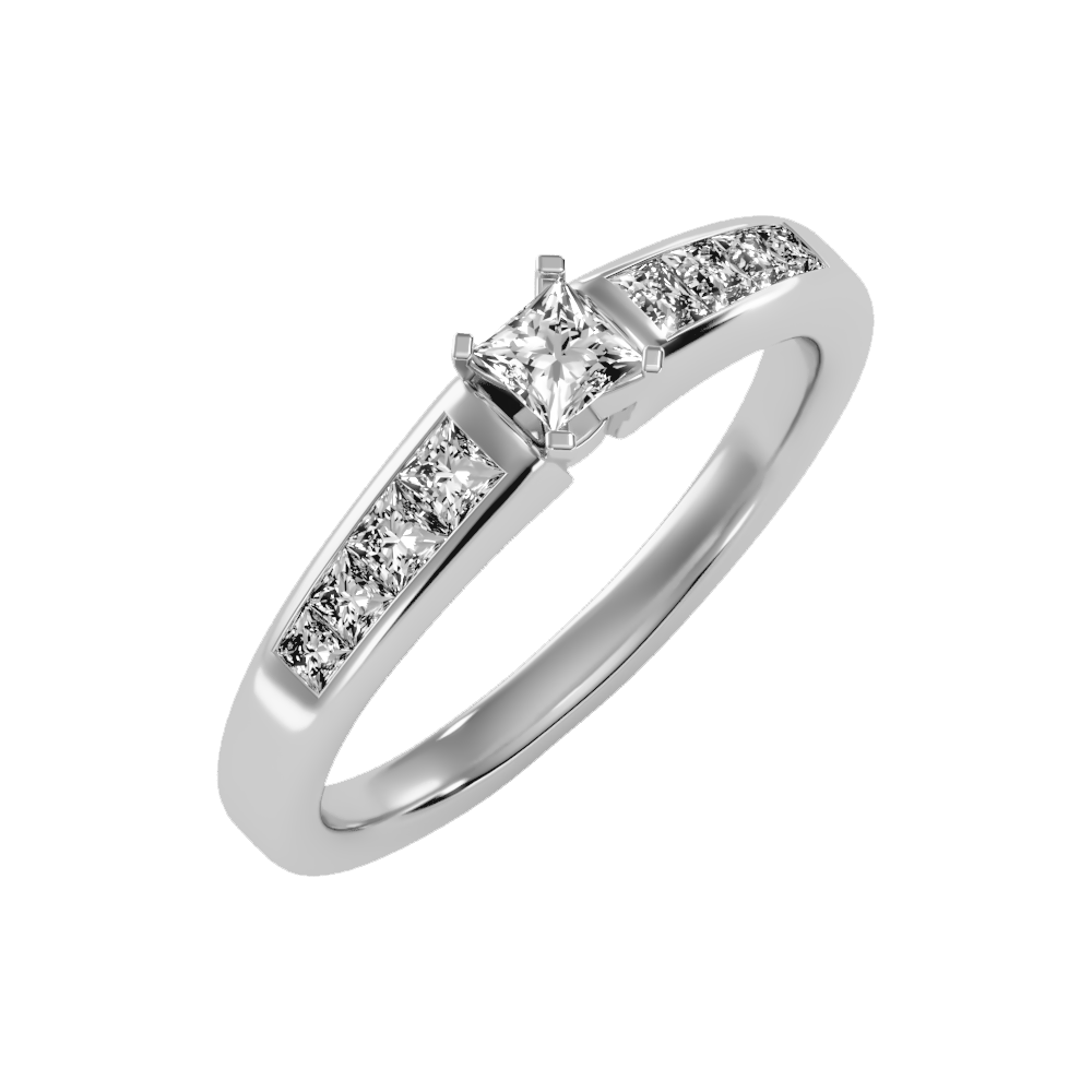 Burning Solitaire Ring