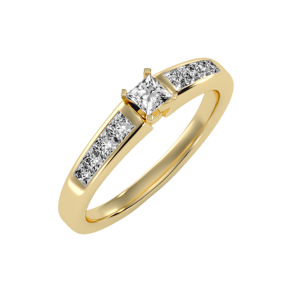 Burning Solitaire Ring