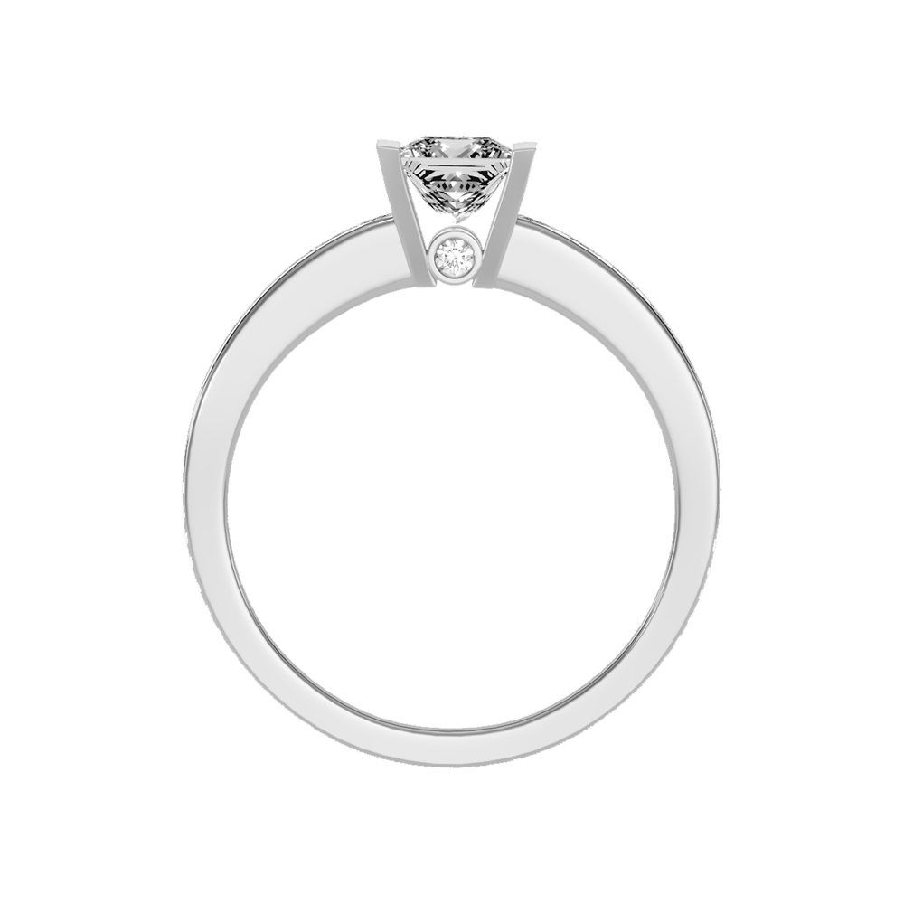 Burnished Solitaire Ring