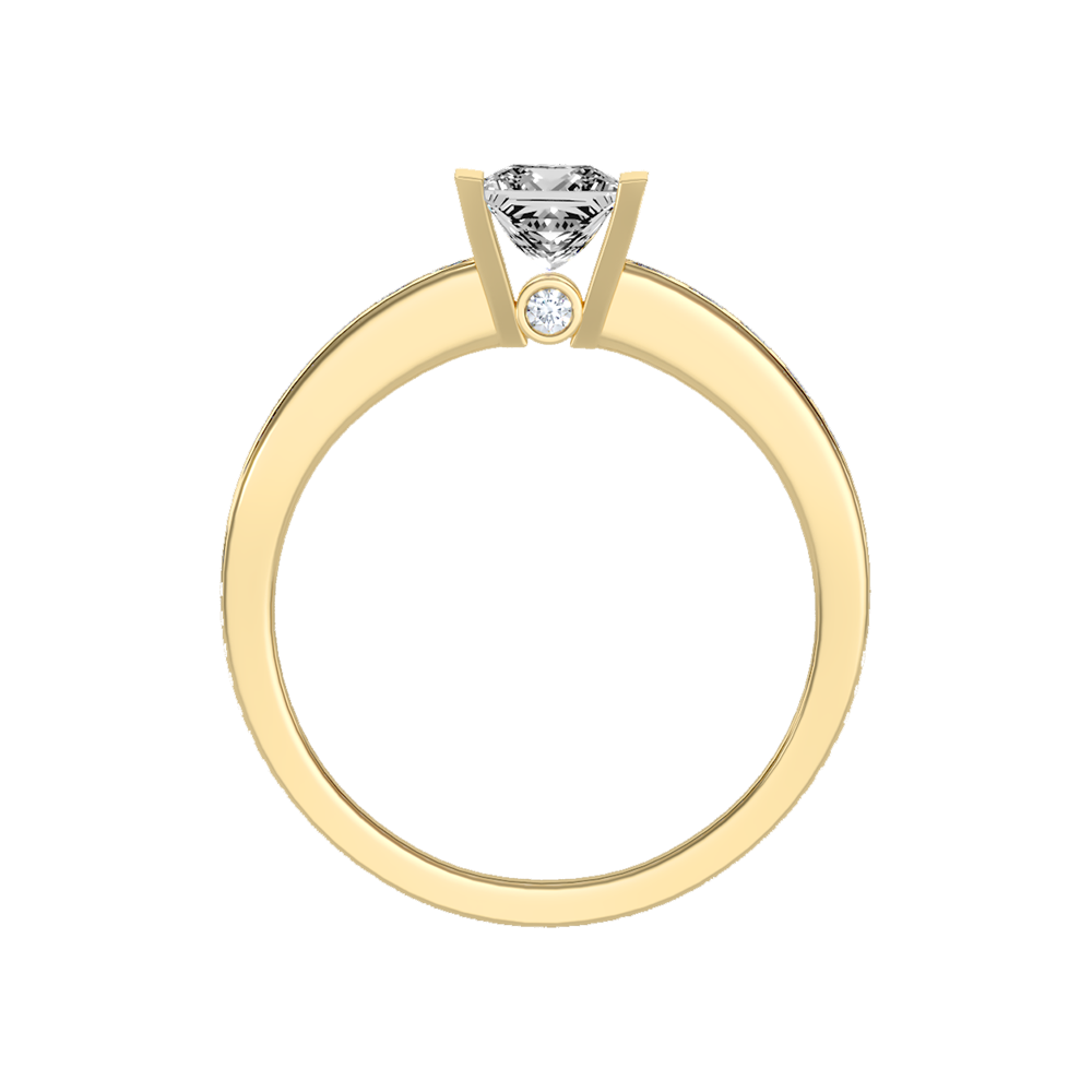 Burnished Solitaire Ring