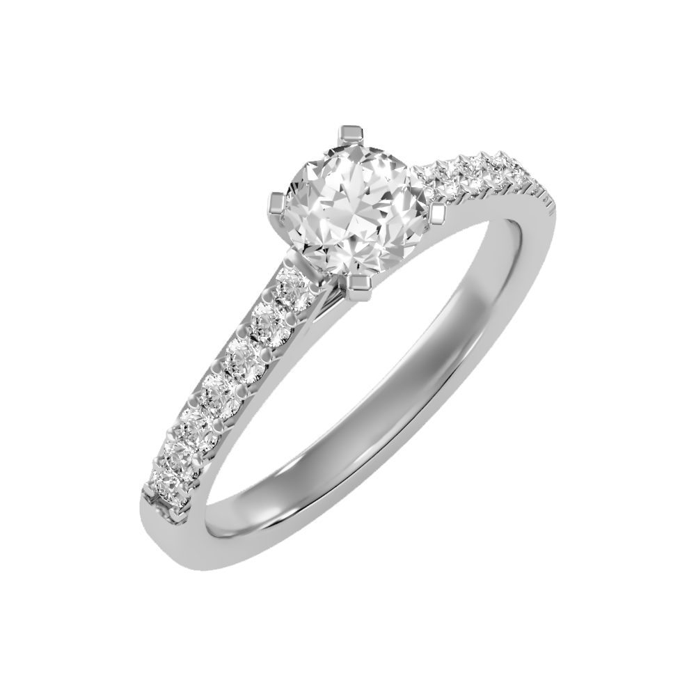 Impressive Solitaire Ring-Color_White-Gold