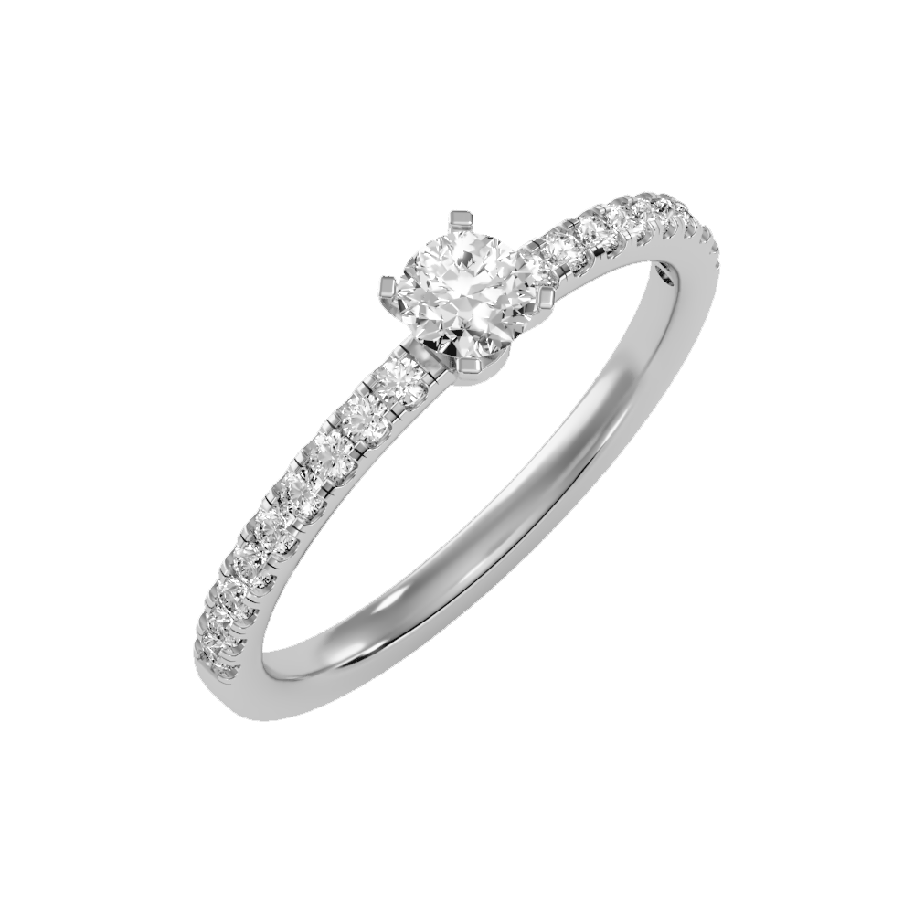 Lavish Solitaire Ring-Color_White-Gold