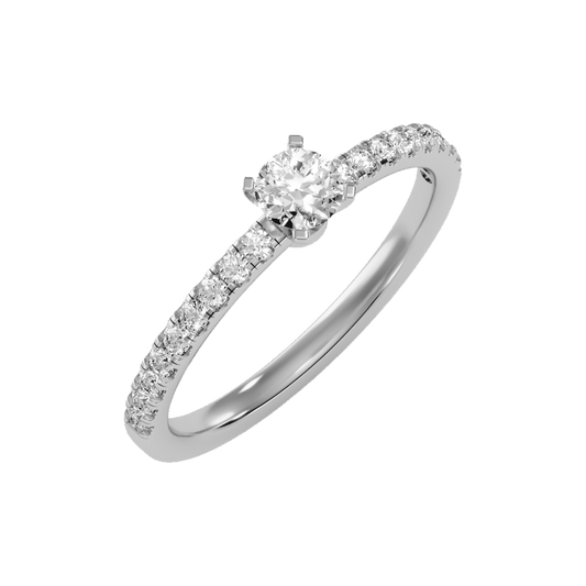 Lavish Solitaire Ring-Color_White-Gold