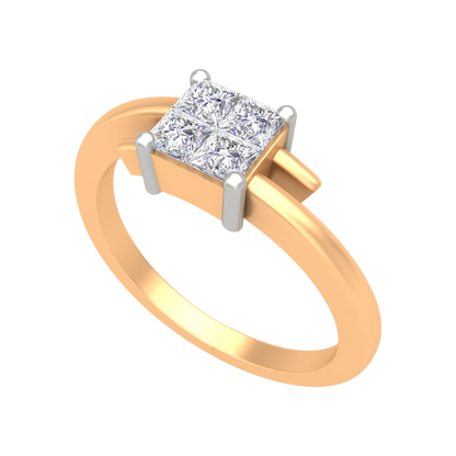 Criss Cross Solitaire Ring-Color_Yellow-Gold