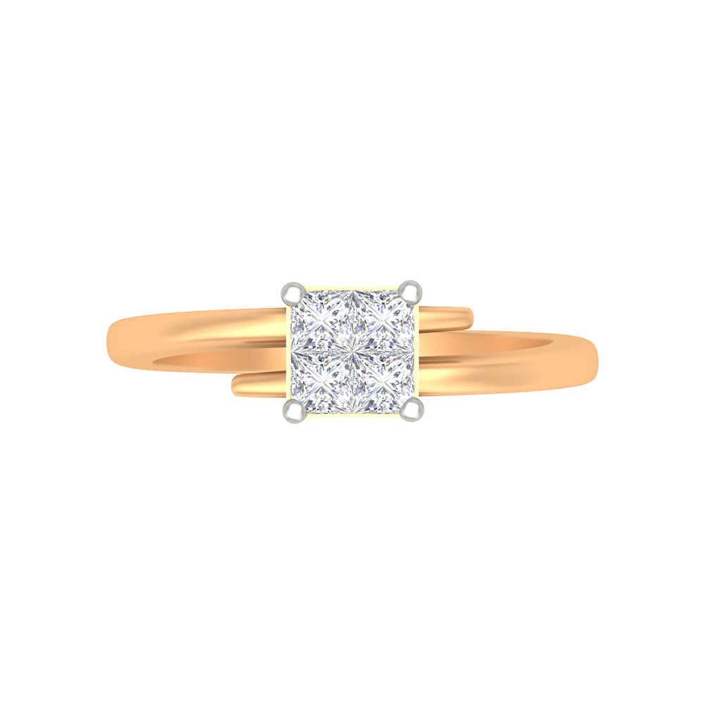 Criss Cross Solitaire Ring