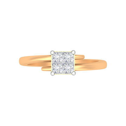 Criss Cross Solitaire Ring